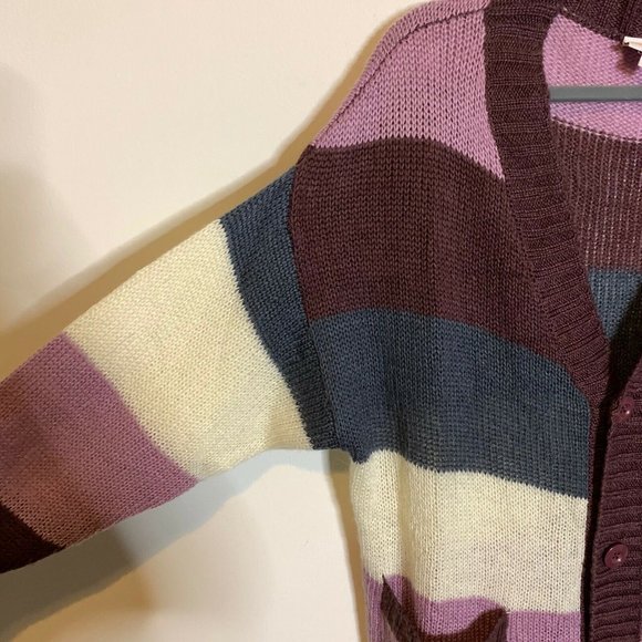 LuLaRoe Lucille Cardigan Boyfriend Colorblock - Picture 3 of 7